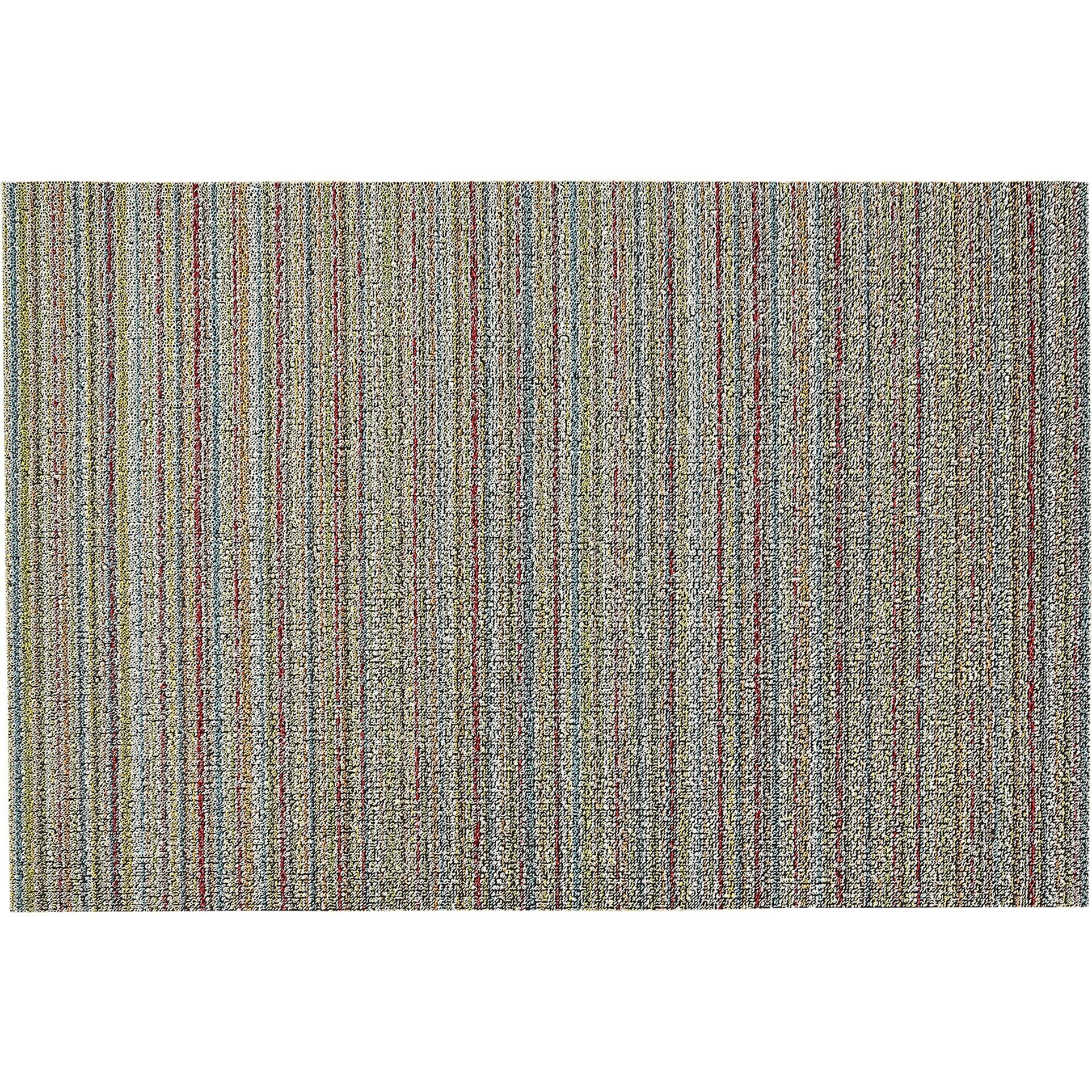 Skinny Stripe Shag Floor Mat, Multi