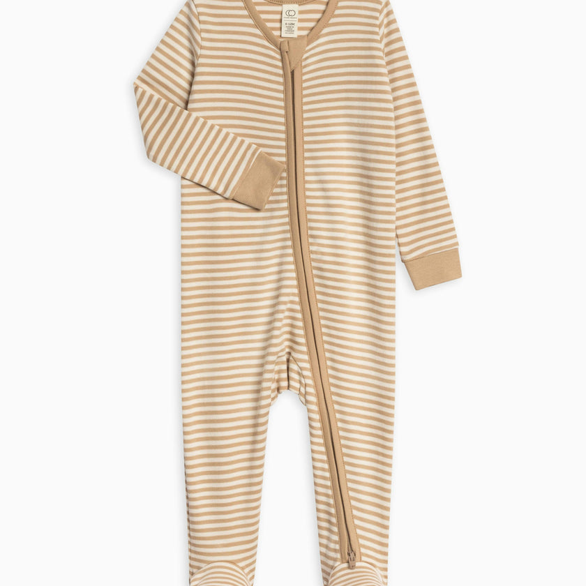 Peyton Zipper Sleeper Ballet Stripe