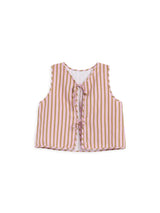 women's linen top  - blush stripes