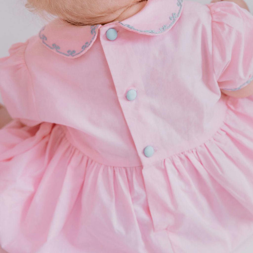 Charlotte Pink Smocked Romper