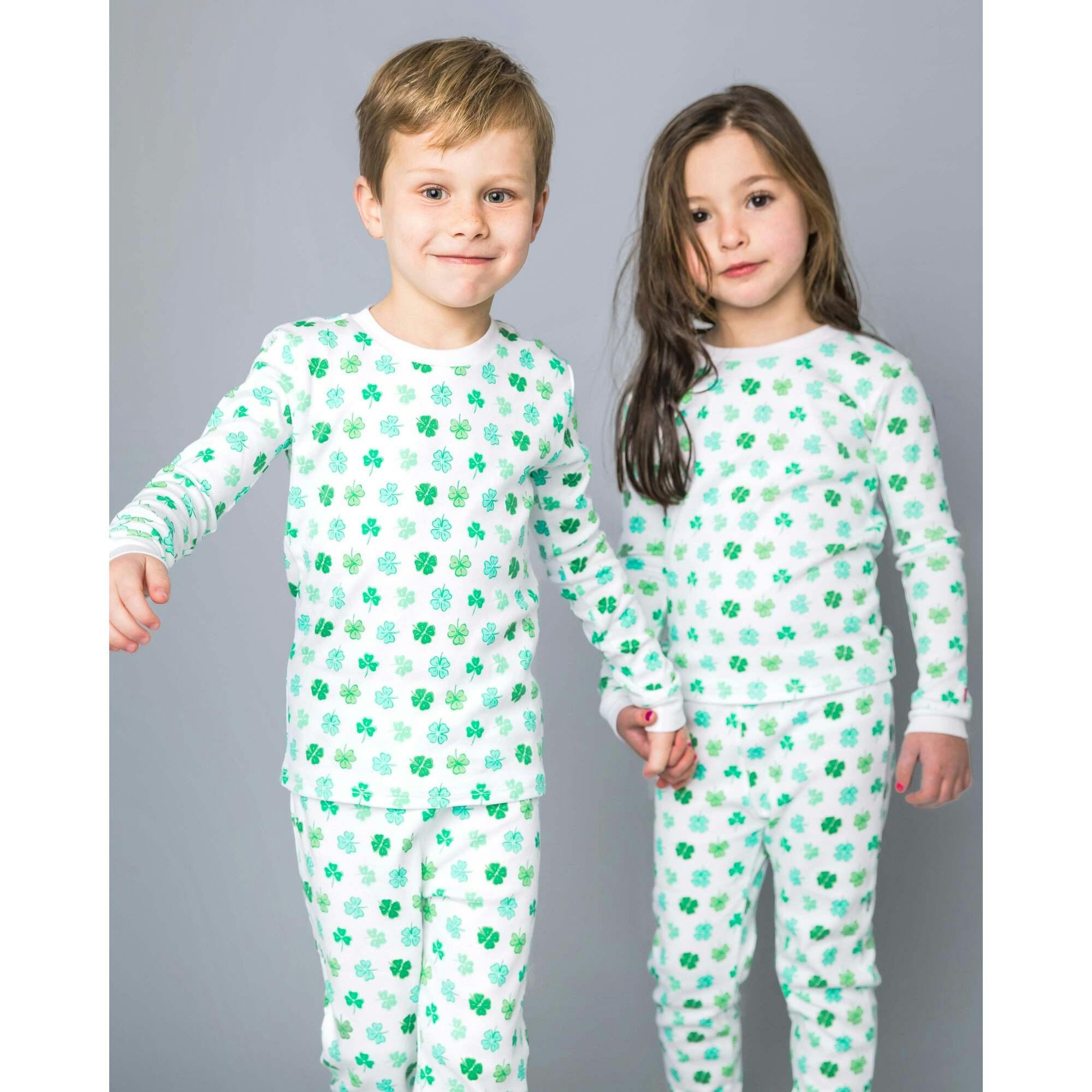 The Organic Long Sleeve Pajama Set [Shamrocks]