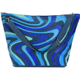 Blue Swirl Denim Weekender