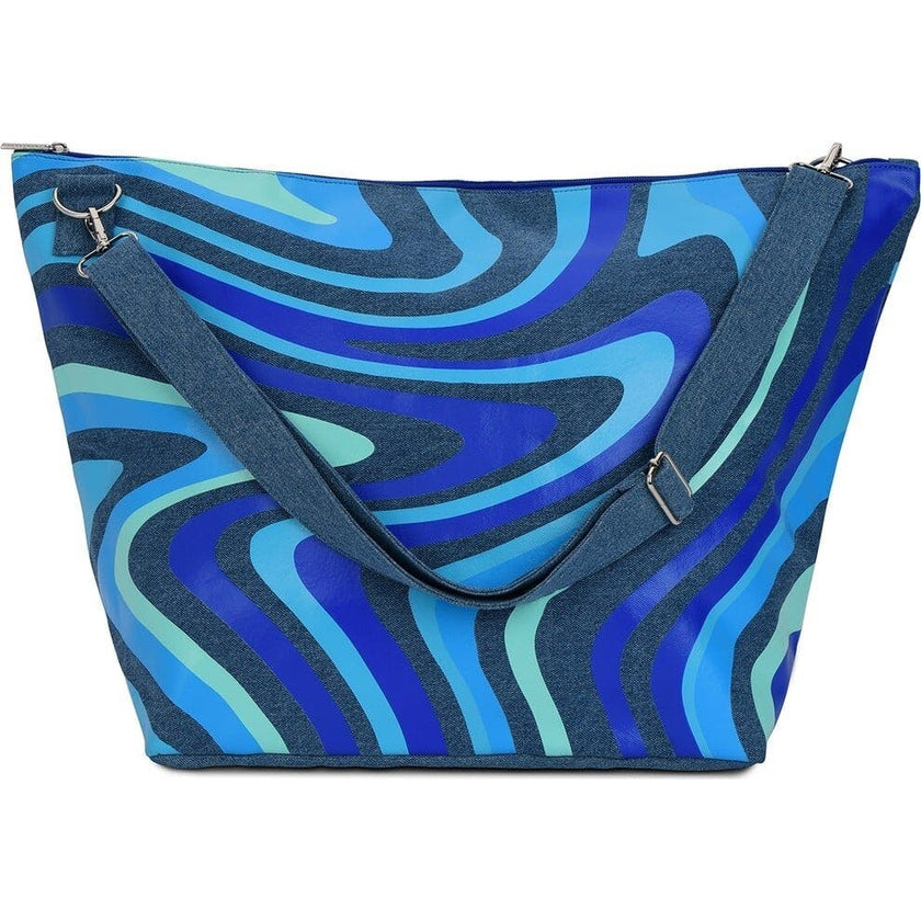 Blue Swirl Denim Weekender
