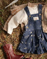 Overall Dress in Midnight Bandana