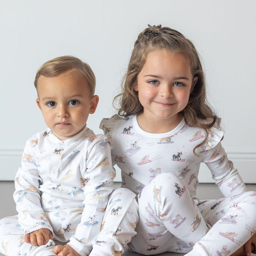 Ski Pups Girl Pima Long Pajama Set