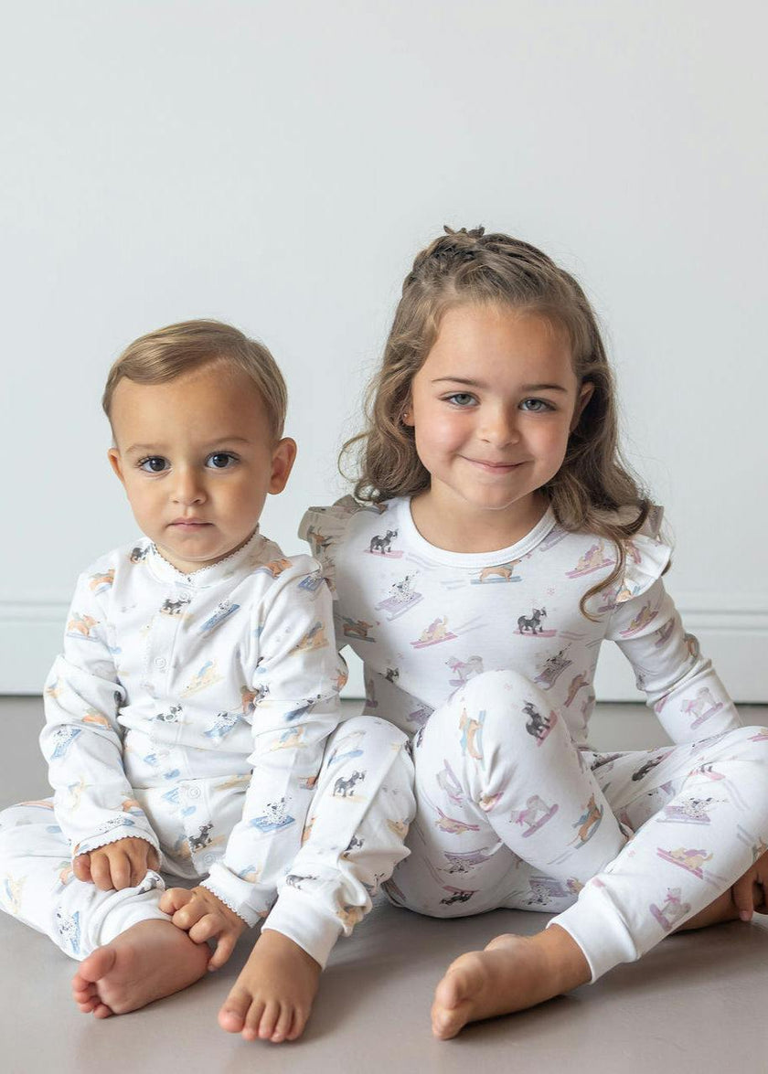 Ski Pups Girl Pima Long Pajama Set
