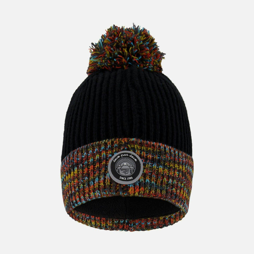 Lined Knit Winter Hat with Pompom