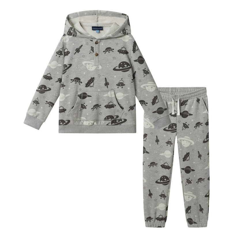 French Terry Hoodie & Jogger Set | Space Explorer