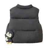 Dark Gray Cartoon Hands Vest