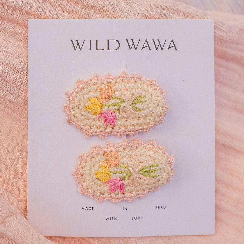 Crochet Clip Set in Petal Bouquet