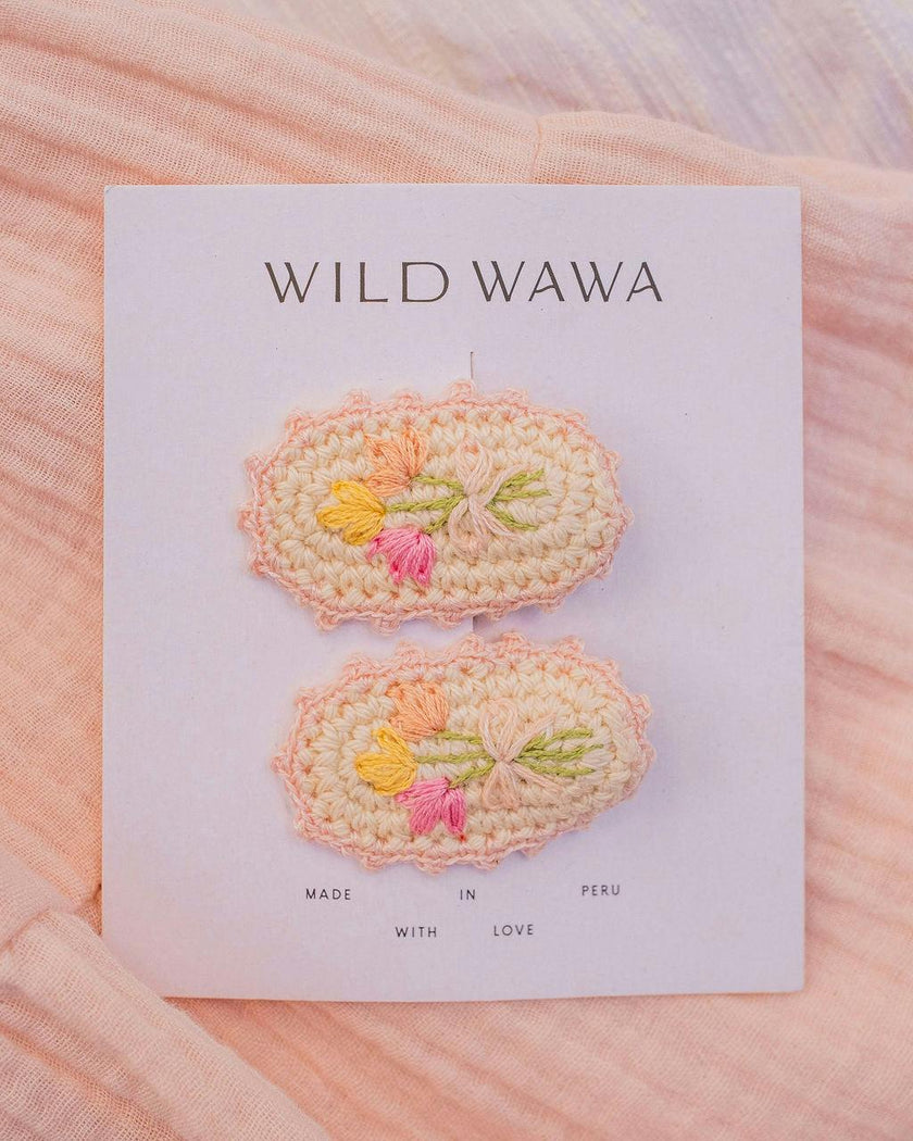 Crochet Clip Set in Petal Bouquet