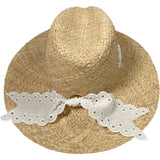 Women'S Oleander Antique Eyelet Lace Ribbon Sun Hat