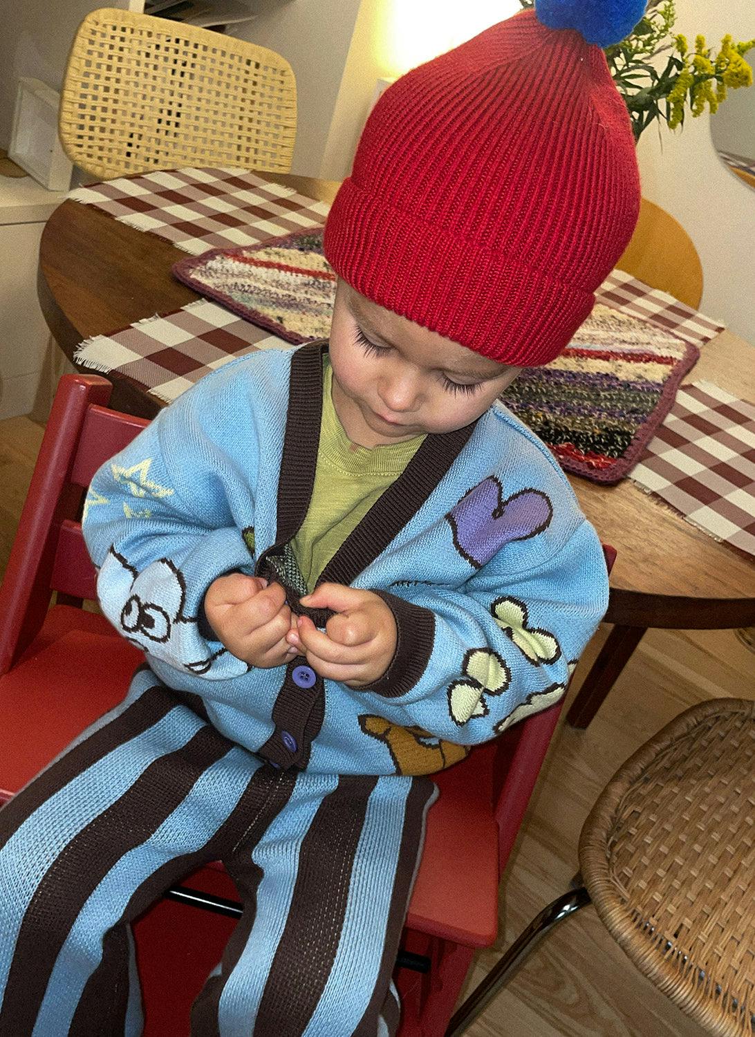 children's cotton cardigan - fun icons