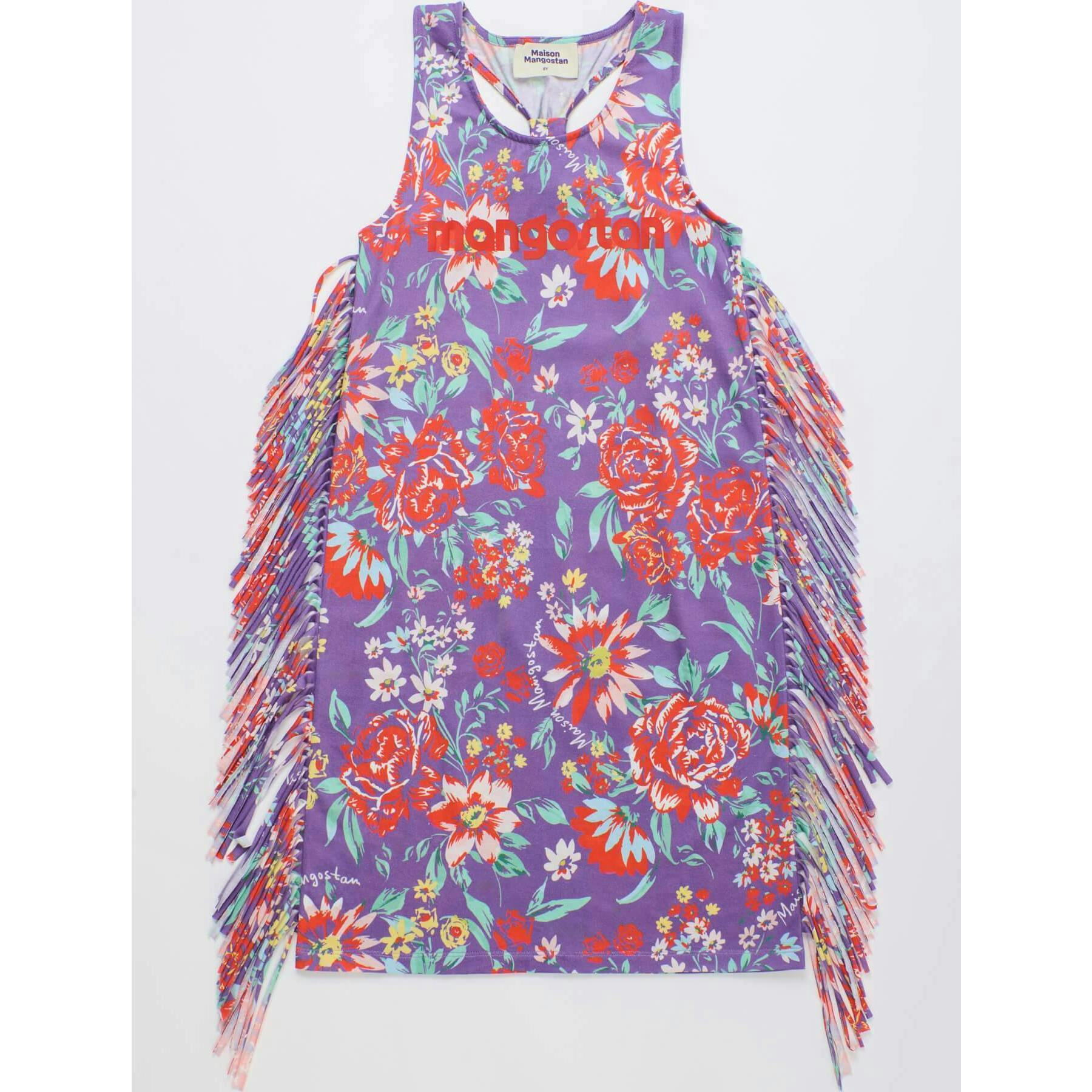 BEVERLY FRINGE DRESS DEEP PURPLE