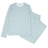 Women's Slate Floral Pima Pajamas Set