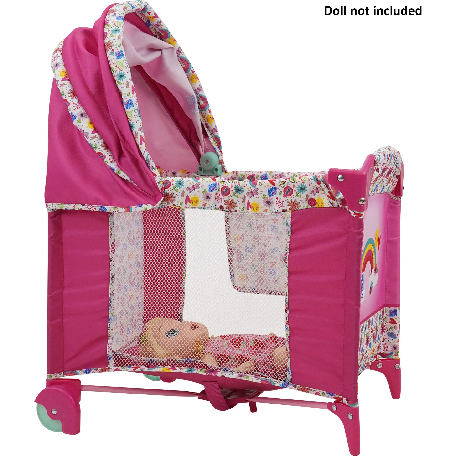 Baby Alive: Deluxe Doll Play Yard Accessory - Pink & Rainbow