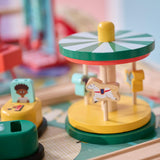 Teamson Kids Florida Amusement Park Wooden Activity Table with 6 Mini-Games
