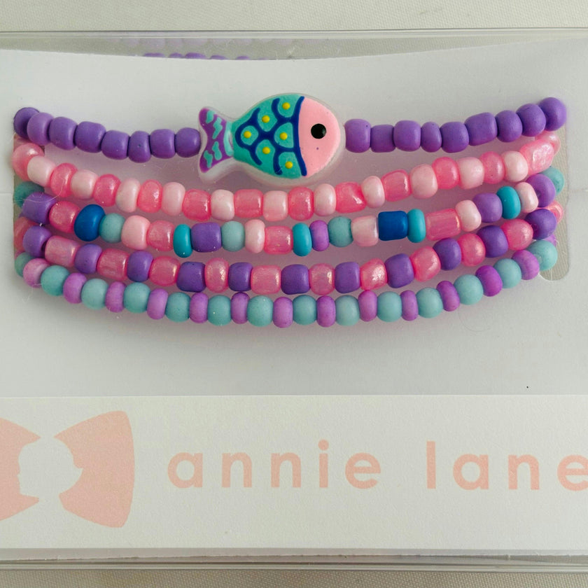 Beaded Bracelets - Tropical Fish Purple