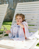 Kids Hooded Beach Poncho - Quick Dry Pool & Swim Towel