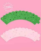 Emerald City Cupcake Set - 24 sets of liners + toppers