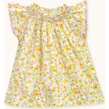 Baby Dress Gabrielle Hand-Smocked In Liberty Inky Fields, Florals