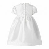 Ivory Taffeta Rosebud Smocked Dress, Baby