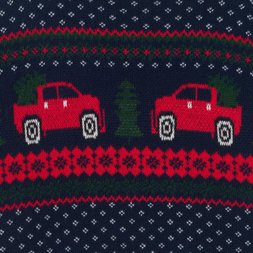 Infant Boys (9-24M) Sweater Set | Red Truck Fair Isle