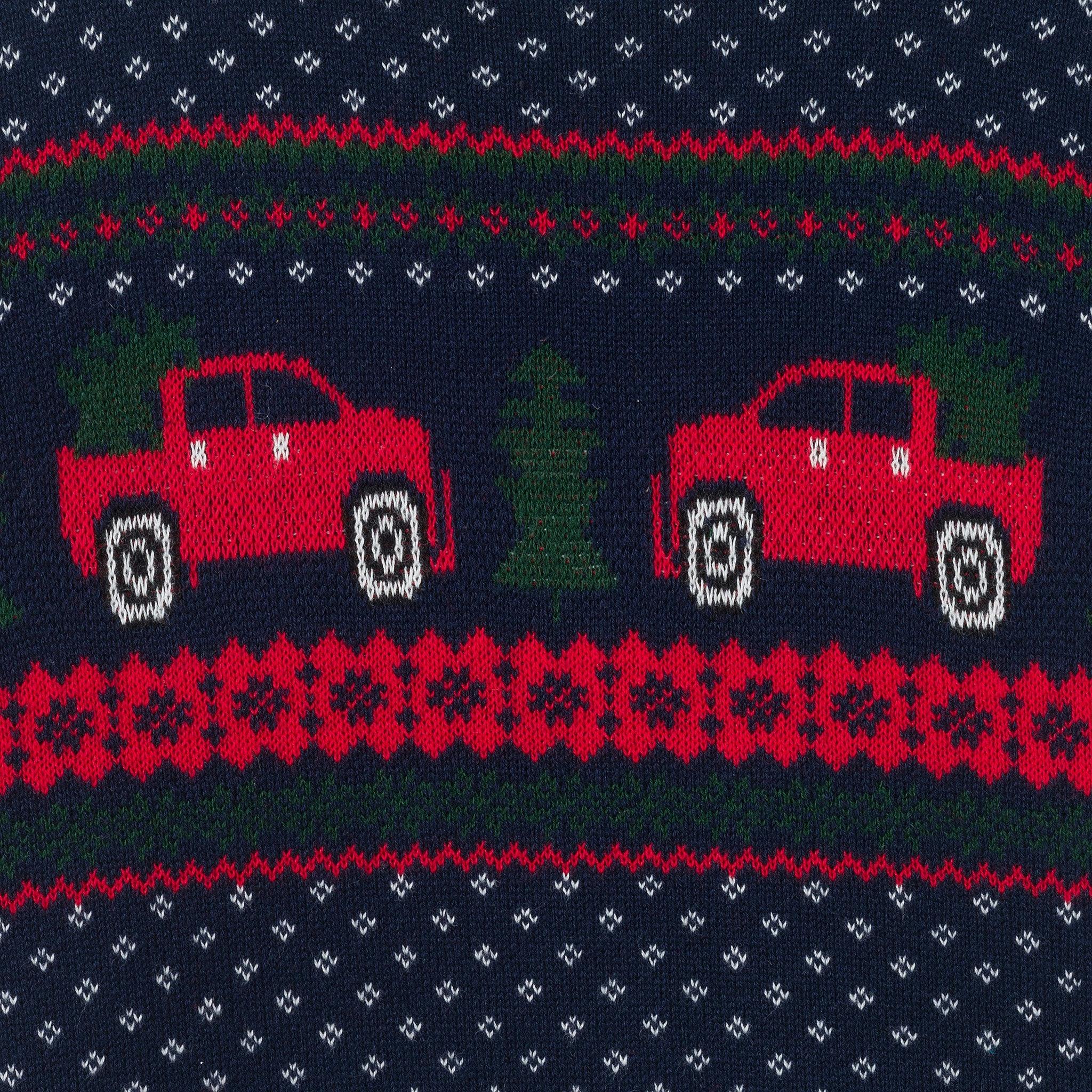 Infant Boys (9-24M) Sweater Set | Red Truck Fair Isle