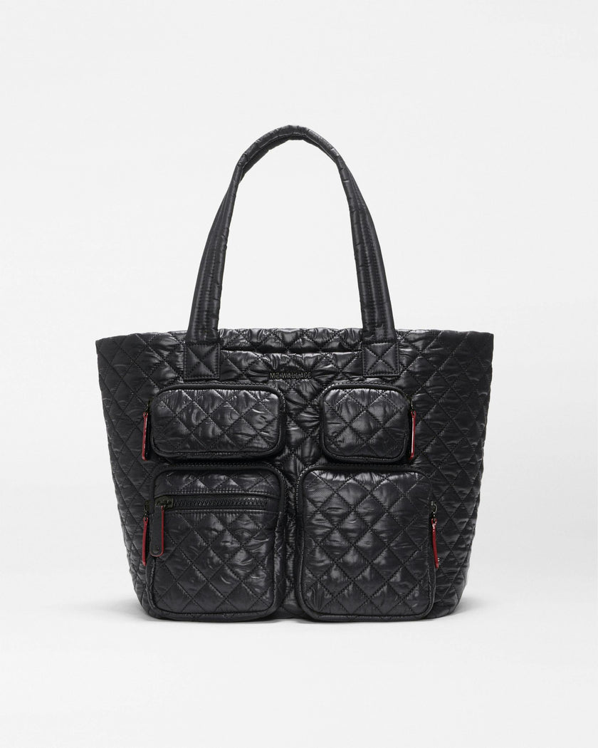 Black Medium Metro Travel Tote