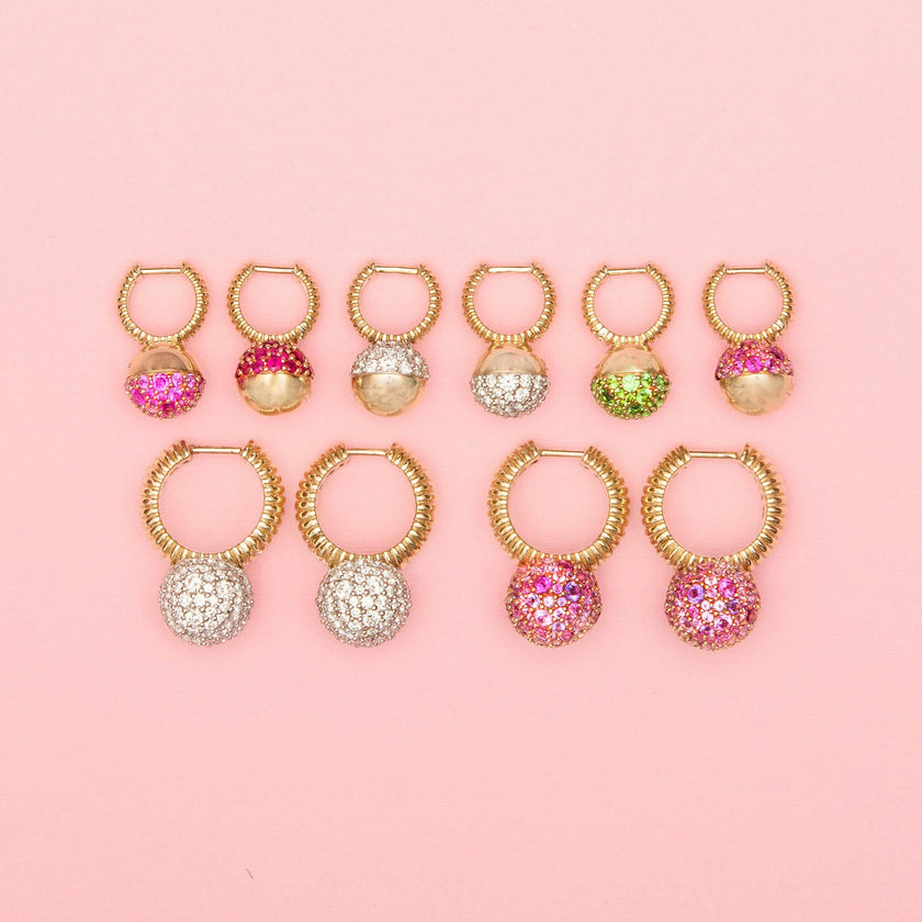 Revel Mini Bobble Huggie - Diamond