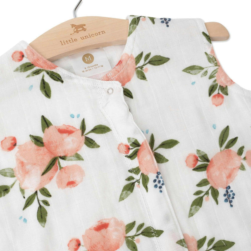 Cotton Muslin Sleep Bag - Watercolor Roses