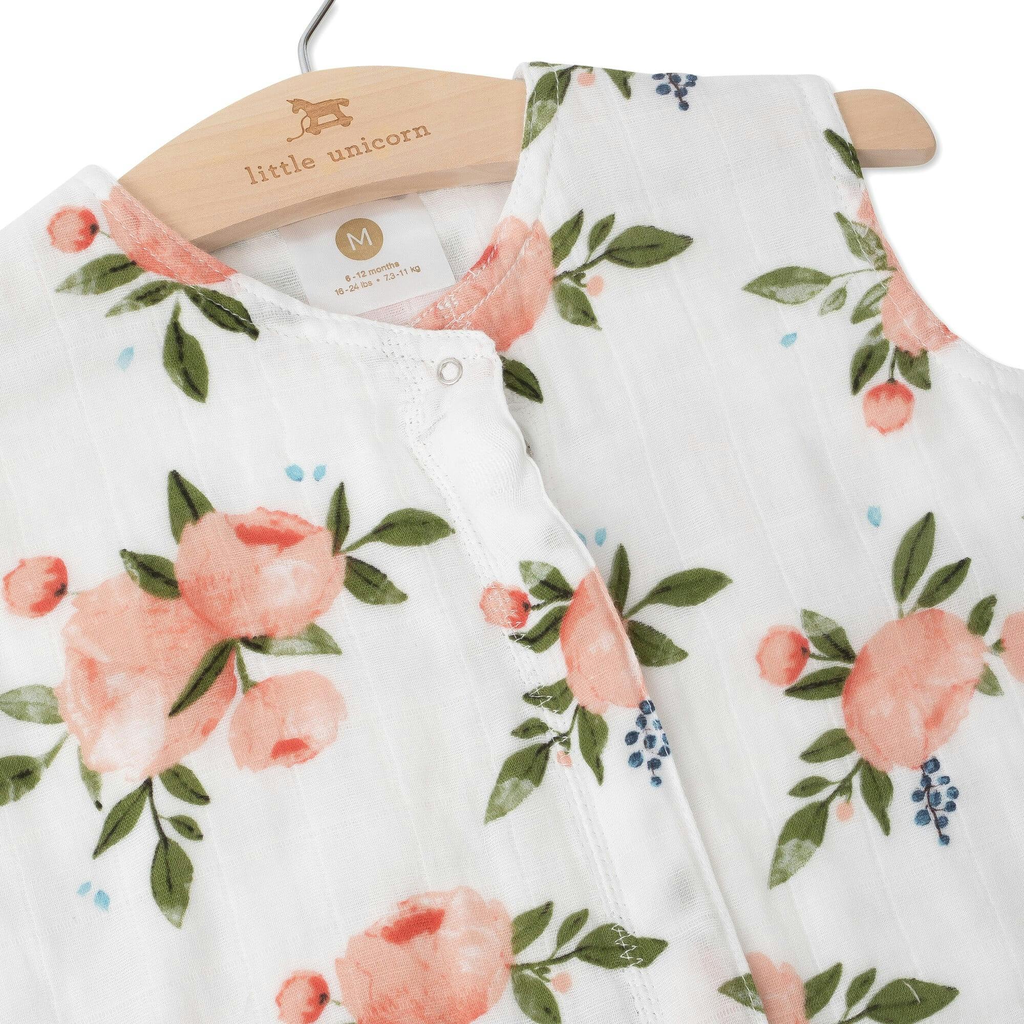 Cotton Muslin Sleep Bag - Watercolor Roses
