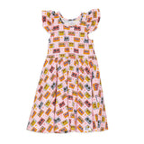 Racer Back Twirly Dress in Cassettes/Stars