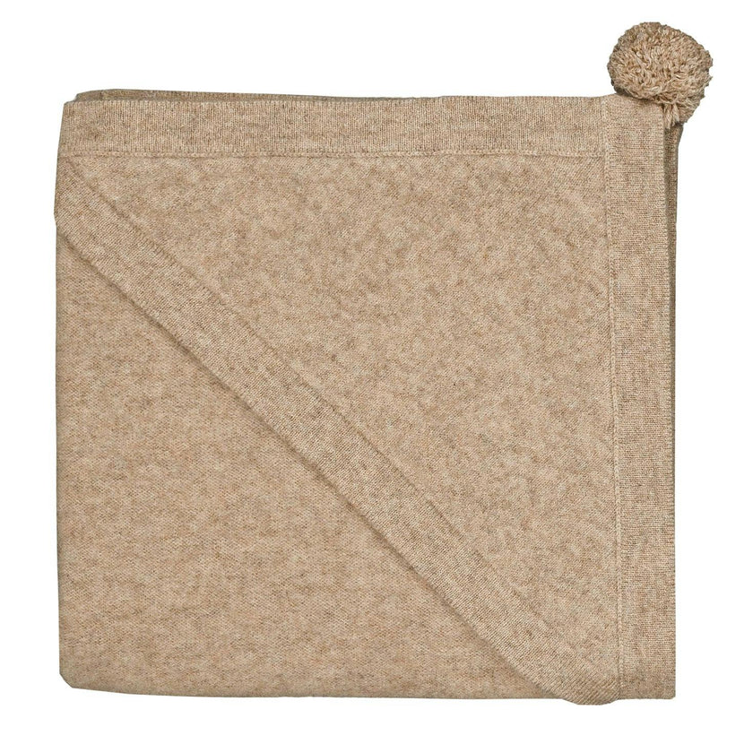 LES LUTINS Clementine Cashmere Blanket - Hazelnut