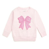 Pink Bow Sequin Patch Sweatshirt