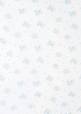 Pima Crib Sheet - Blue Bow Bouquet