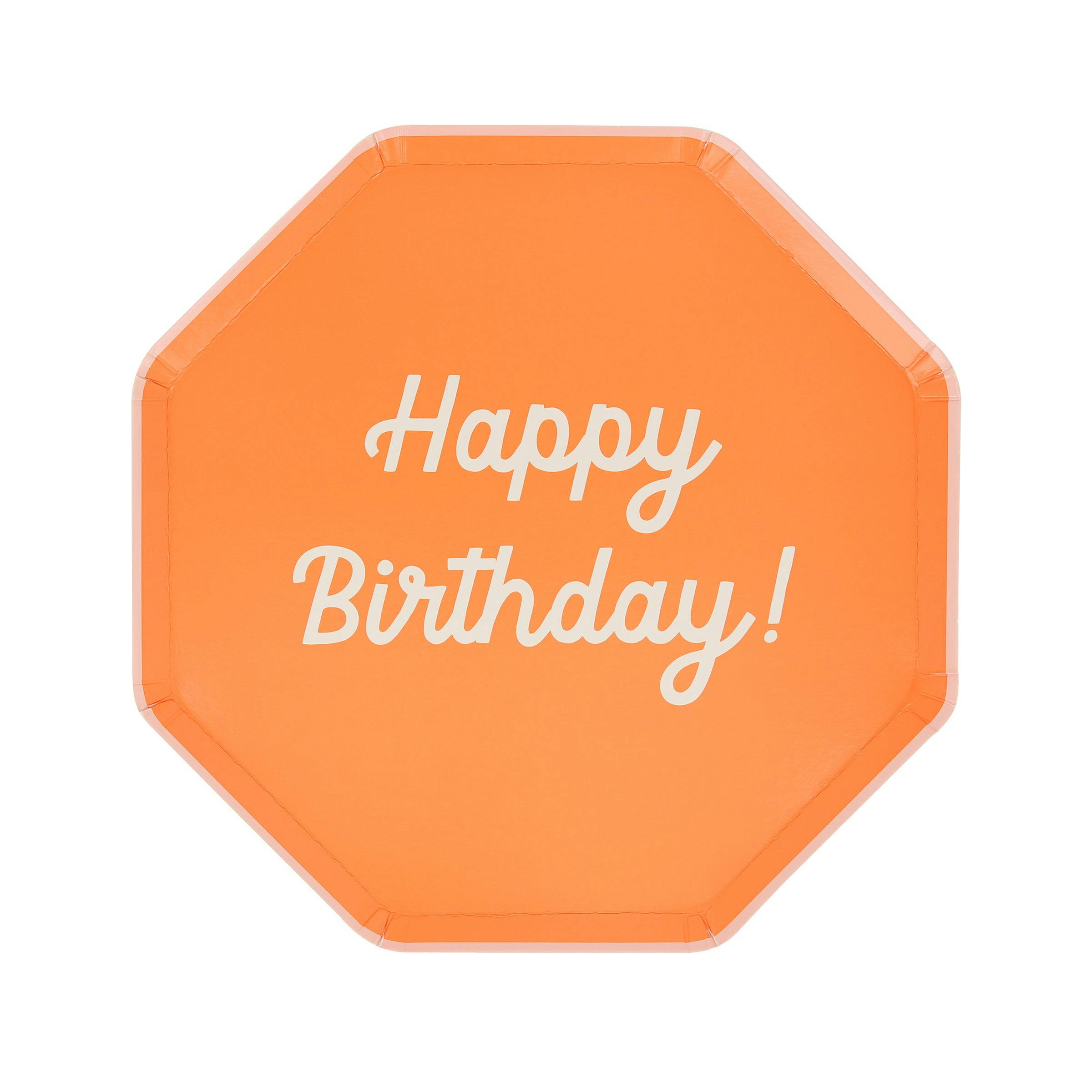 Mixed Happy Birthday Side Plates