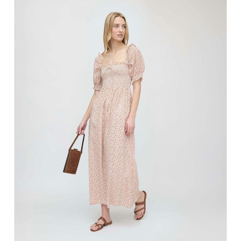The Scarlett Nap Dress - Ivory Geo Ditsy