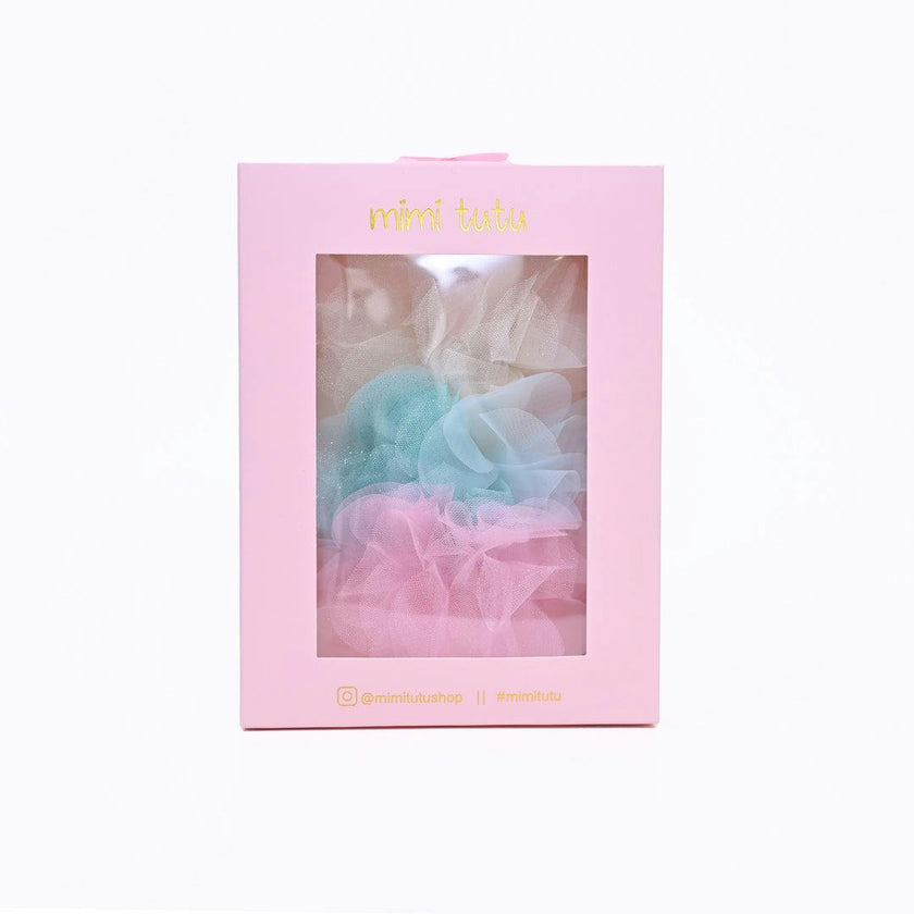 Tulle Flower Bow Hairclip Set