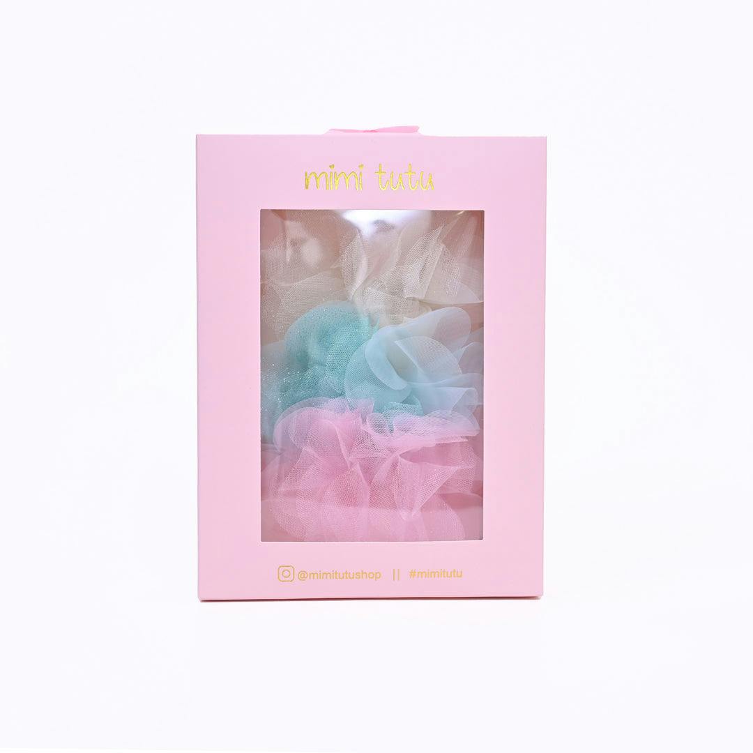 Tulle Flower Bow Hairclip Set