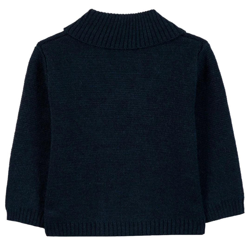TARTINE ET CHOCOLAT Double Breasted Baby Cardigan - Marine