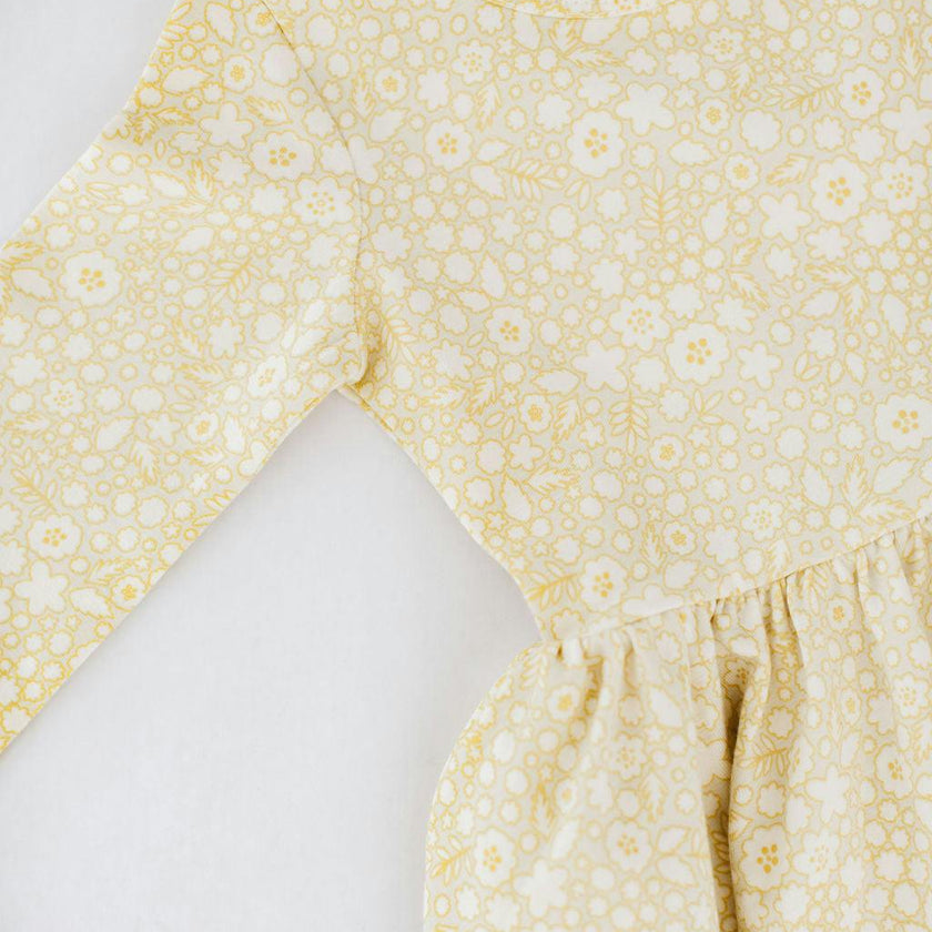 3/4 Sleeve Twirl Dress in Buttercup