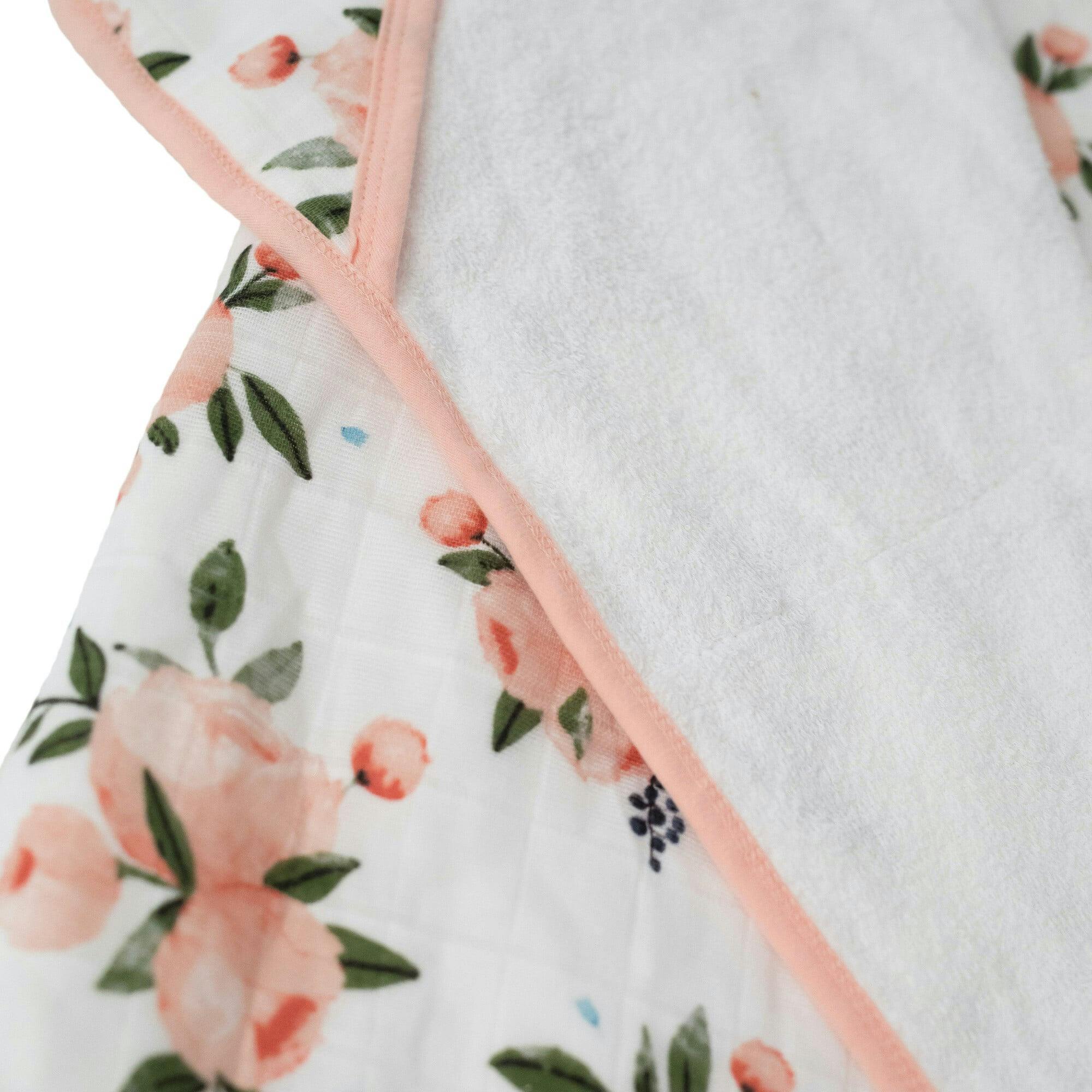 Toddler Hooded Towel - Watercolor Roses