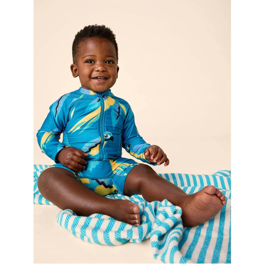 Rash Guard Baby Swimsuit, Blue