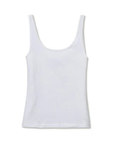 Women's Pima Scoop Tank in White