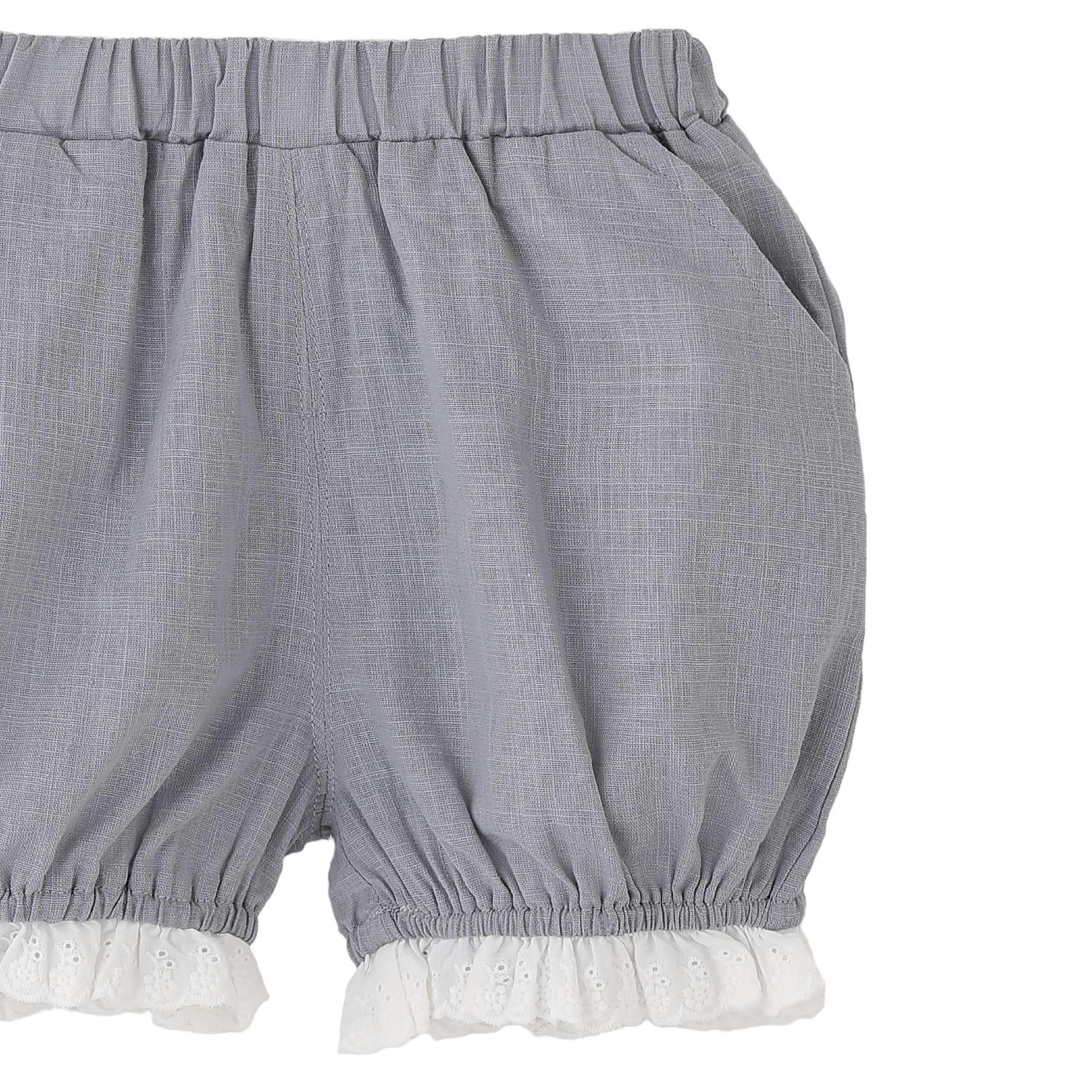 Gray Ruffle Dot Set