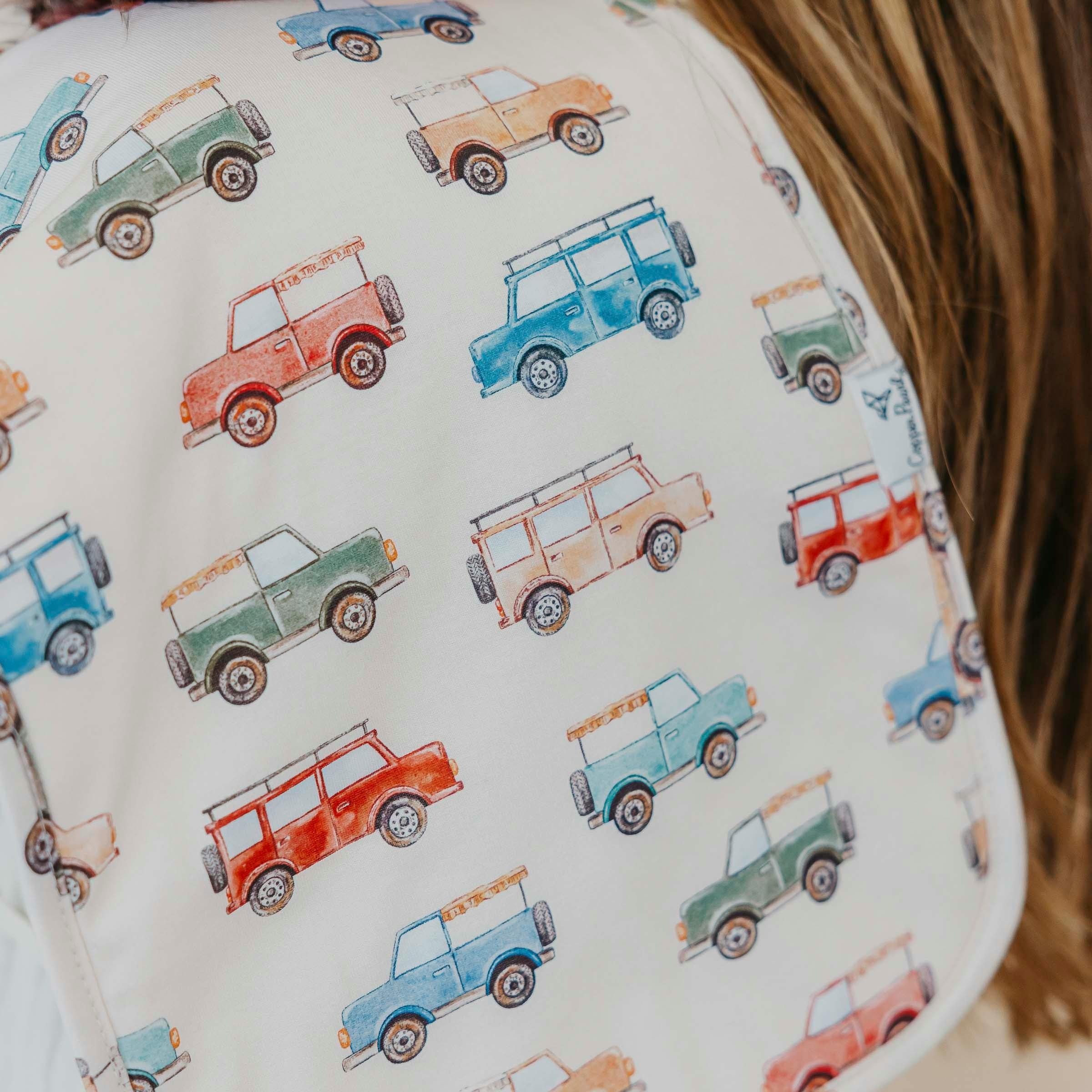 3 Pack Premium Burp Cloths - Dino Explorer