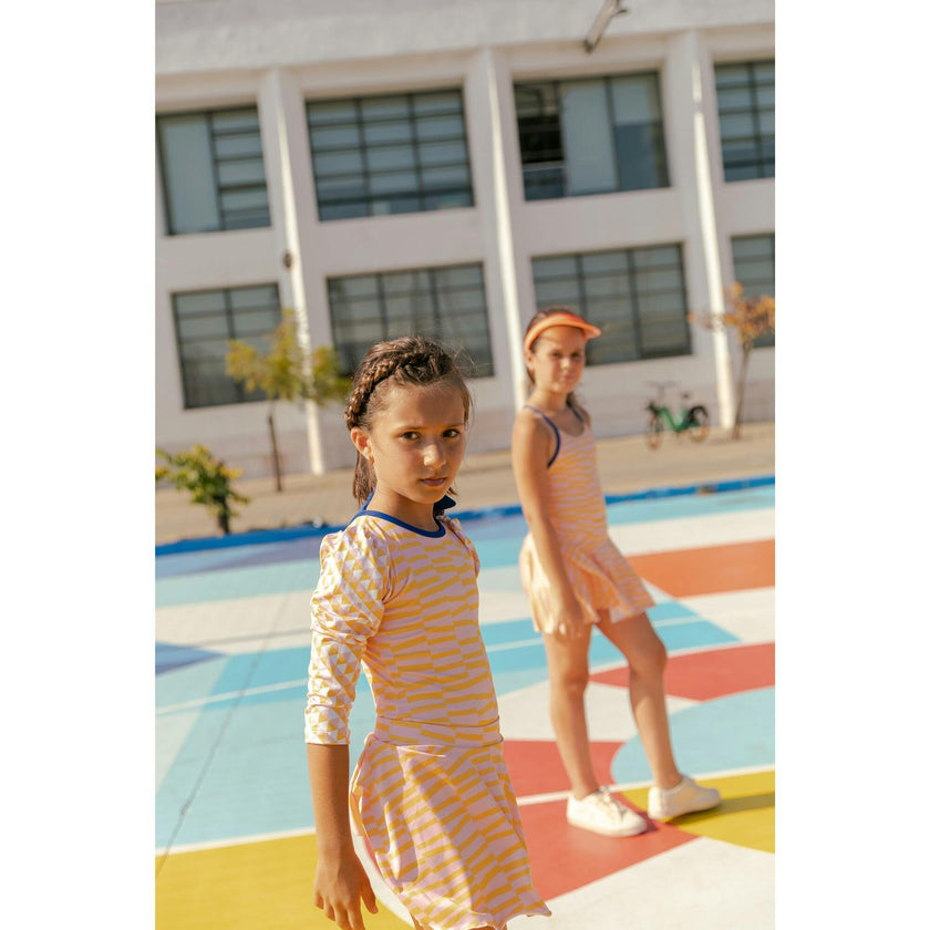 Funny Stripes Skirt With Shorts, Multi
