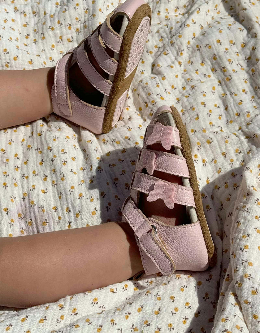 Mariposa Lt Pink Leather Sandal