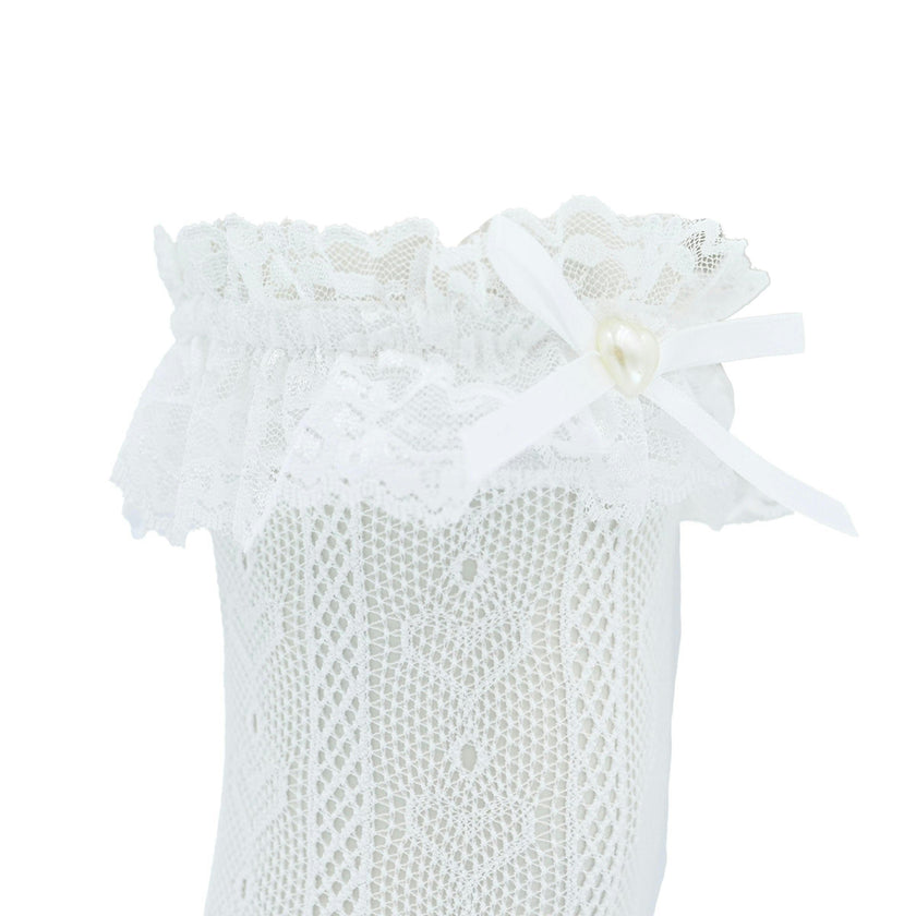 Heart Lace Ribbon Socks
